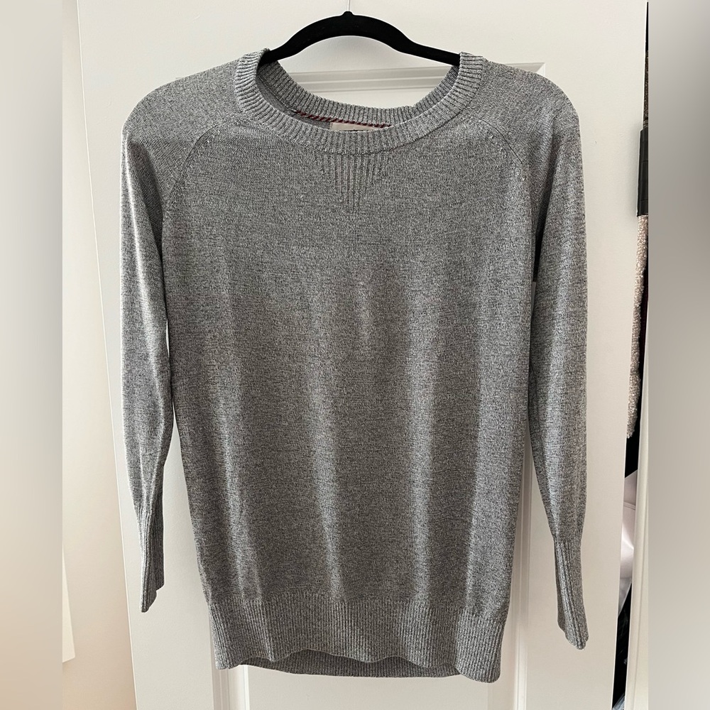 Banana Republic metallic silver sweater